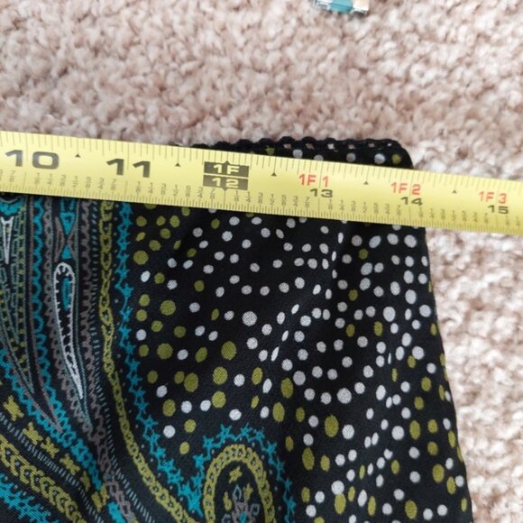 Style & Co Vintage Y2K Paisley Print Asymmetrical Tiered Maxi Skirt Size 10P - Picture 5 of 8